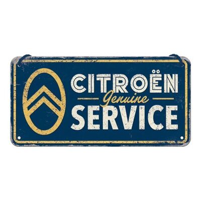 Letrero colgante 10x20 cms. Citroen - Genuine Service
