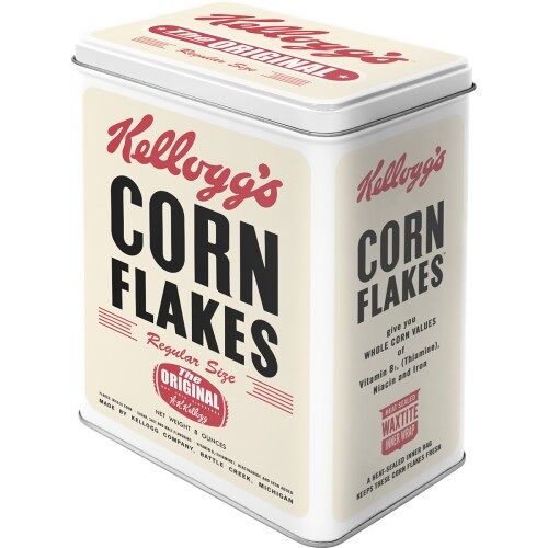 Caja de metal L 10x14x20 cms. Kellogg's Kellogg's Corn Flakes Retro Package