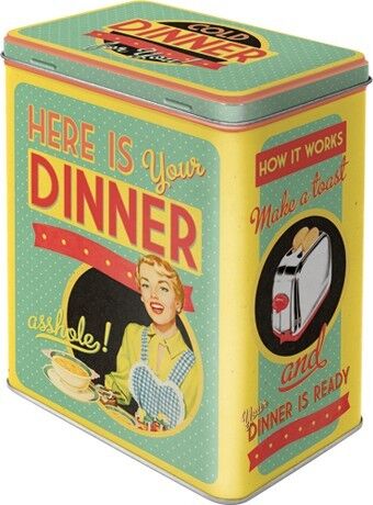 Metal box L 10x14x20 cm. Here is Your Dinner