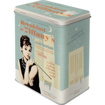 Metal Box L -Celebrities Breakfast at Tiffany's Blue