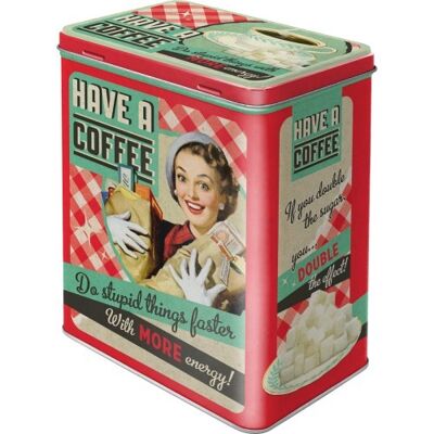 Caja de metal L-Say it 50's Have A Coffee