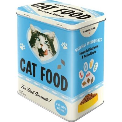 Caja de metal L 10x14x20 cms. Animal Club Cat Food - Love Mix