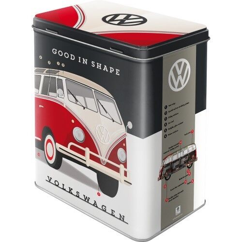 Caja de metal L 10x14x20 cms. Volkswagen VW - Good in Shape