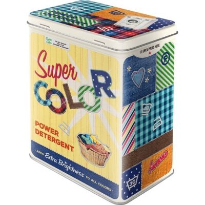 Caja de metal L 10x14x20 cms. Home & Country Super Color Detergent