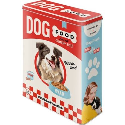 XL metal box 8x19x26 cm. Animal Club Dog Food