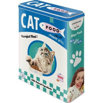 XL metal box 8x19x26 cm. Animal Club Cat Food