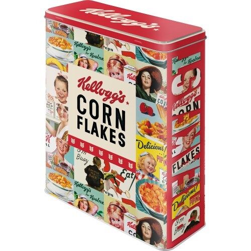 Caja de metal XL -Kellogg's - Corn Flakes Collage