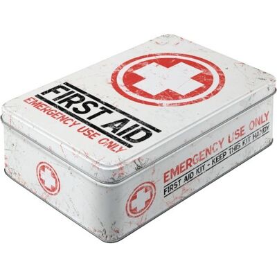 Flat metal box 23x16x7 cm. Nostalgic Pharmacy First Aid Kit
