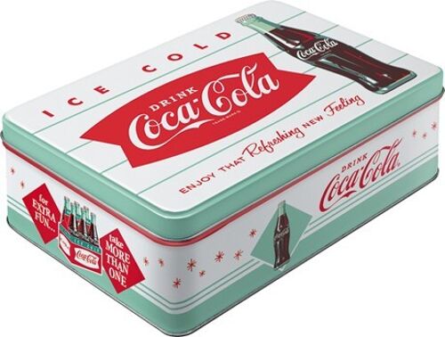 Caja de metal plana 23x16x7 cms. Coca-Cola - Diner