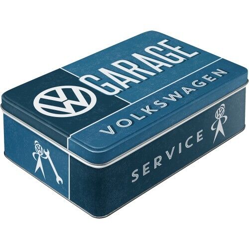 Caja de metal plana 23x16x7 cms. Volkswagen VW Garage -DESCATALOGADO-