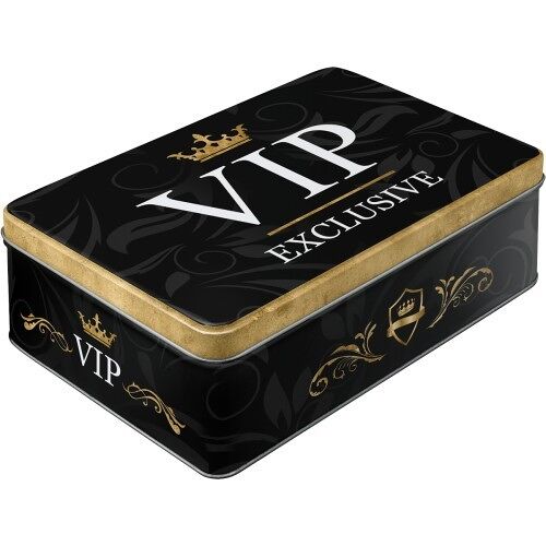 Caja de metal plana 23x16x7 cms. Achtung VIP Exclusive