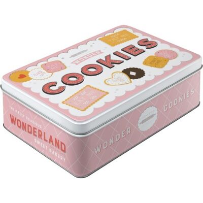 Caja de metal plana 23x16x7 cms. Home & Country Wonder Cookies