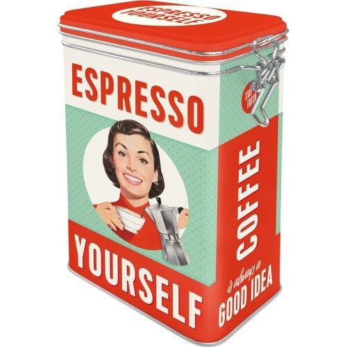 Caja superior con clip - Say it 50's Espresso Yourself