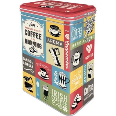 Clip Top Box - Coffee & Chocolate Coffee Collage
