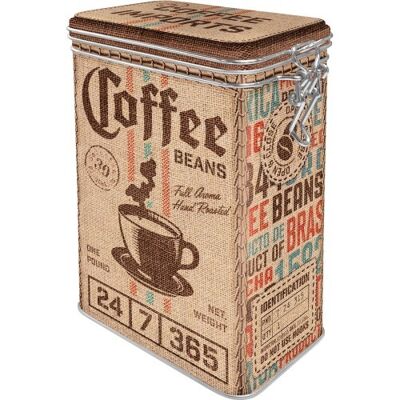 Caja superior con clip 7,5x11x17,5 cms. Coffee & Chocolate Coffee Sack
