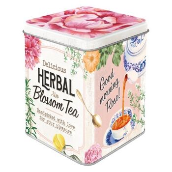 Boîte à thé aux fleurs d'herbes Home & Country