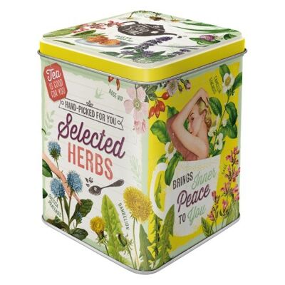 Dillo scatola da tè alle erbe selezionate anni '50