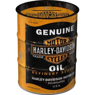 Harley-Davidson Barrel Money Box - Genuine Oil
