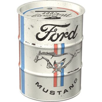 Tirelire tonneau Ford Mustang - Logo Horse & Stripes 1
