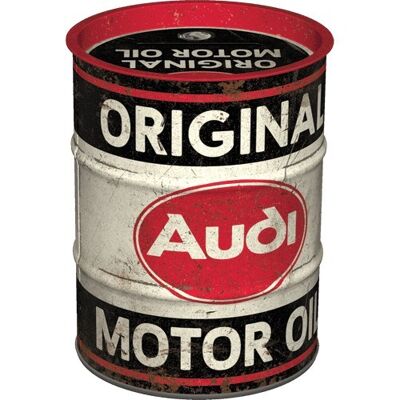 Audi barrel piggy bank - Original Motor Oil