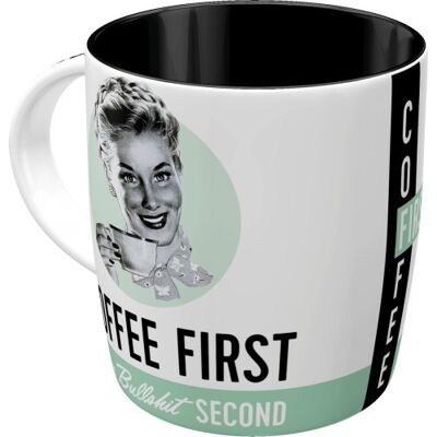 Say it 50's Coffee First Mug