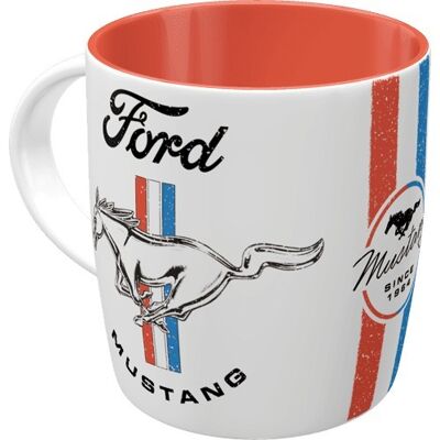 Taza Ford Mustang - Horse & Stripes Logo