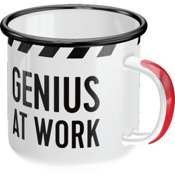 Mug émaillé Achtung Genius At Work 3