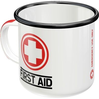 Tazza smaltata di pronto soccorso della farmacia nostalgica - Classica