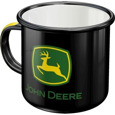 John Deere Enamel Mug - Logo Black