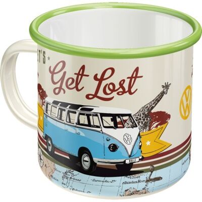 Volkswagen VW Bulli Enamel Mug - Let's Get Lost