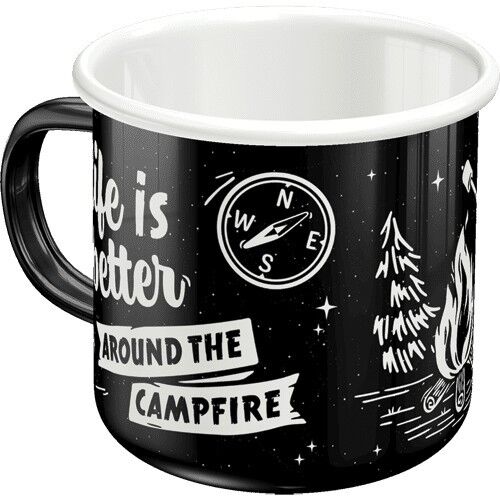 Taza esmaltada Life Is Better Around The Campfire