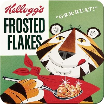 Sottobicchieri 9x9 cm. Fiocchi glassati di Kellogg's Tony Tiger di Kellogg