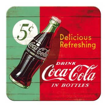 Sous-verres 9x9 cm. Coca-Cola - Délicieux Vert Rafraîchissant