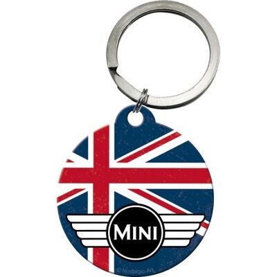 Runder Mini-Mini-Schlüsselanhänger - Union Jack