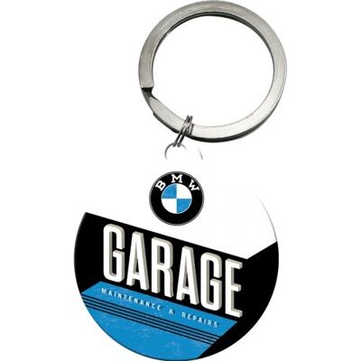 Porte-clés rond garage BMW