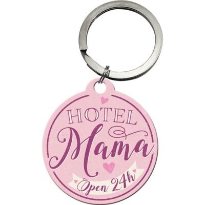 Word Up Hotel Mama Round Keychain