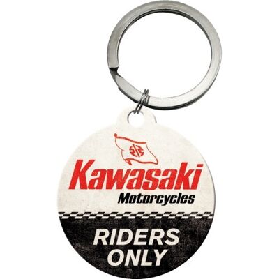 Kawasaki Kawasaki runder Schlüsselanhänger – nur für Fahrer