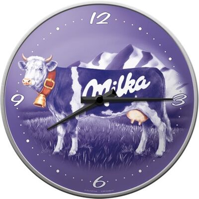 Wanduhr 31 cm. Milka Kuh