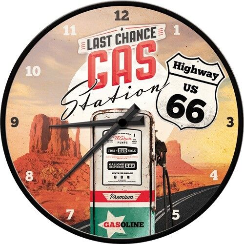 Reloj de pared 31 cms. Highway 66 Gas Station