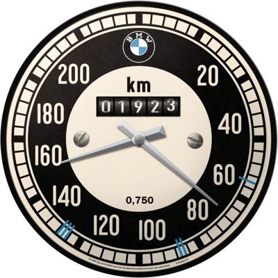 Horloge murale 31 cm. BMW - Tachymètre