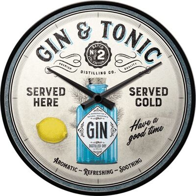 Wall clock 31 cm. Gin & Tonic Served Here