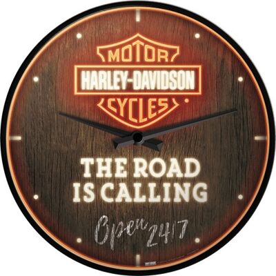 Reloj de pared 31 cms. Harley-Davidson - Road is Calling Neon