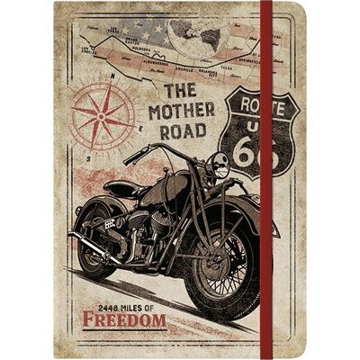 Notebook A5 Route 66 Bike Map