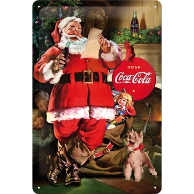 Metal plate 20x30 cm. Coca-Cola Special Edition Classic Santa Collage