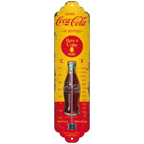 Termometro 6,5x28 cms. Coca-Cola - In Bottles Yellow