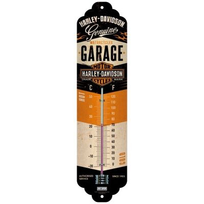 Thermometer 6.5x28 cm. Harley Davidson Garage