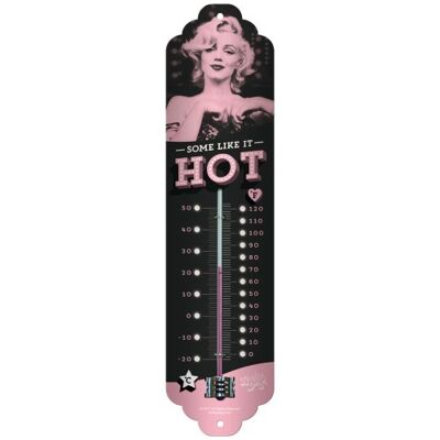 Fieberthermometer 6,5 x 28 cm. Prominente Marilyn - Manche mögen's heiß