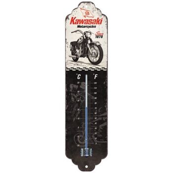 Thermomètre 6,5x28 cm. Kawasaki Kawasaki - Depuis 1878