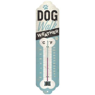 Thermomètre 6,5x28 cm. Animal Club Dog Walk Météo