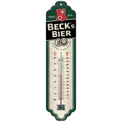 Thermometer 6.5x28 cm. Beck's Beck's - Logo Green